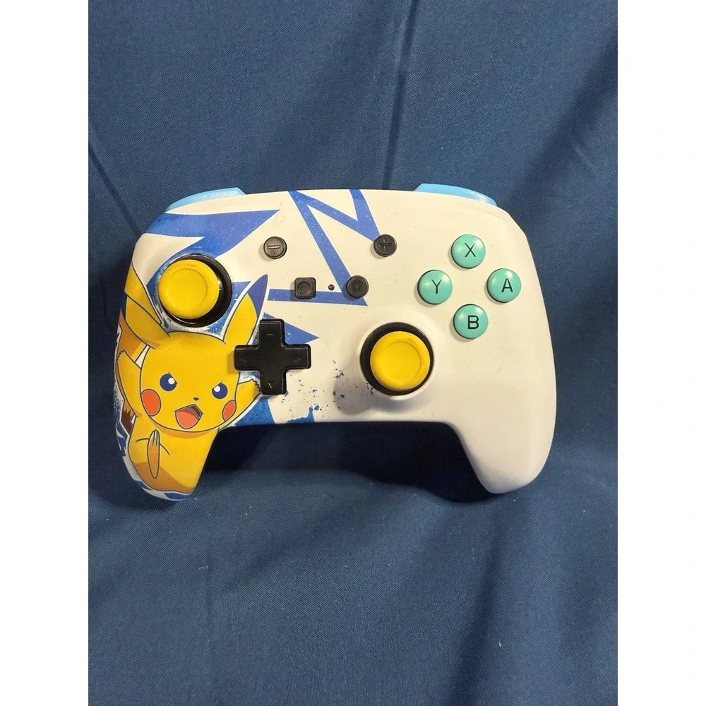 Pikachu High Voltage PowerA Enhanced Wired Controller for Nintendo  No USB Wire